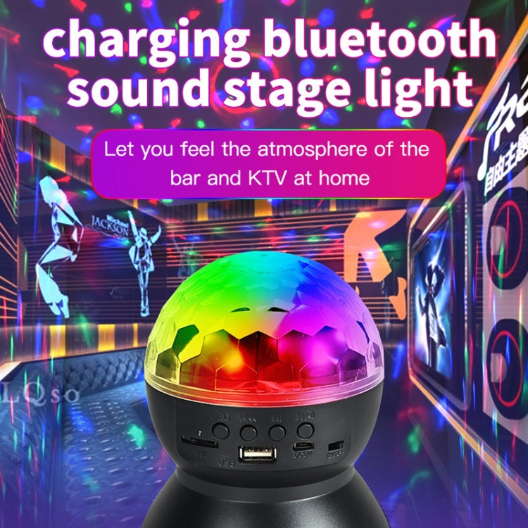 Junips | Home LED Magic Ball Lights Bounce Ambient Lamps Room Sound Lights Balls, Color: Charging Model Black (RGB Colored 5W)