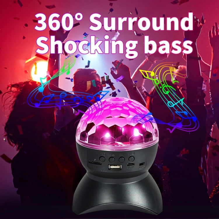 Junips | Home LED Magic Ball Lights Bounce Ambient Lamps Room Sound Lights Balls, Color: Charging Model Black (RGB Colored 5W)