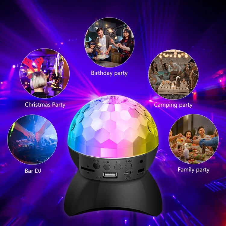 Junips | Home LED Magic Ball Lights Bounce Ambient Lamps Room Sound Lights Balls, Color: Charging Model Black (RGB Colored 5W)
