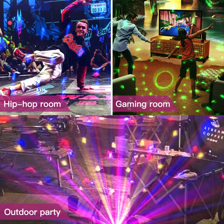 Junips | Home LED Magic Ball Lights Bounce Ambient Lamps Room Sound Lights Balls, Color: Charging Model Black (RGB Colored 5W)