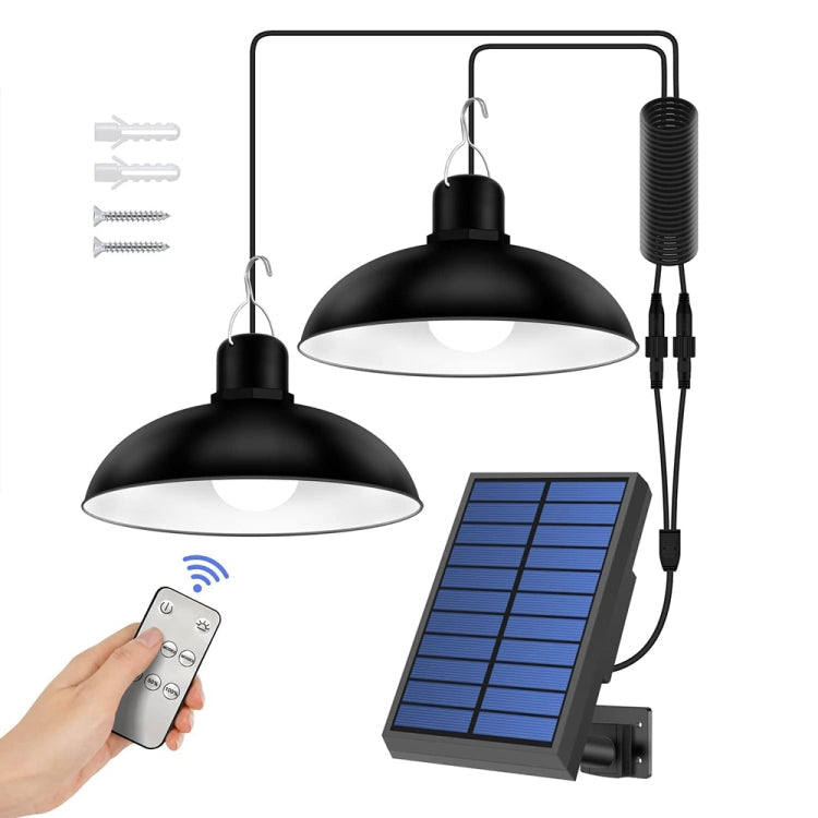 Junips | IP65 Waterproof Outdoor Solar LED Light Bulb Chandelier Indoor Lights, Specification: Simple White Light with Remote Control
