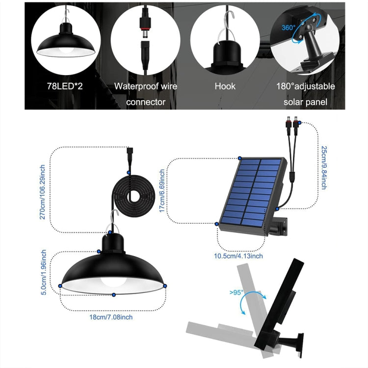 Junips | IP65 Waterproof Outdoor Solar LED Light Bulb Chandelier Indoor Lights, Specification: Simple White Light with Remote Control