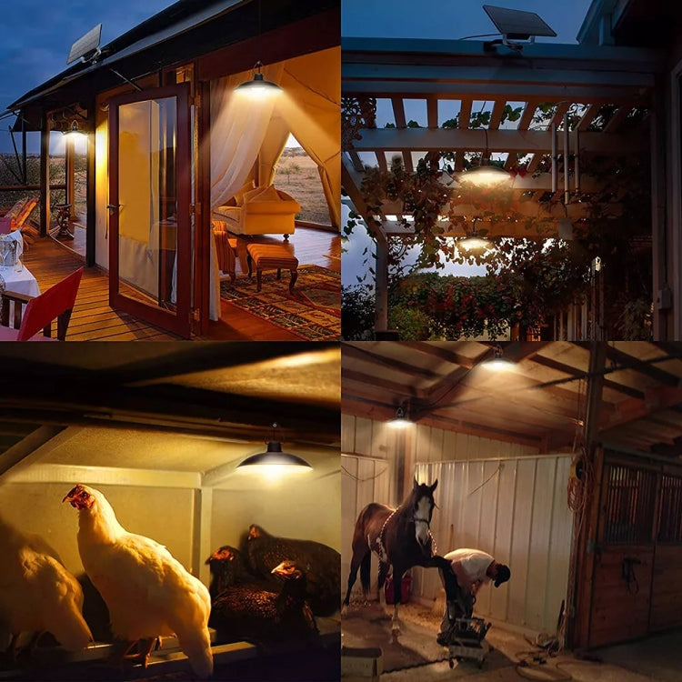 Junips | IP65 Waterproof Outdoor Solar LED Light Bulb Chandelier Indoor Lights, Specification: Simple White Light with Remote Control