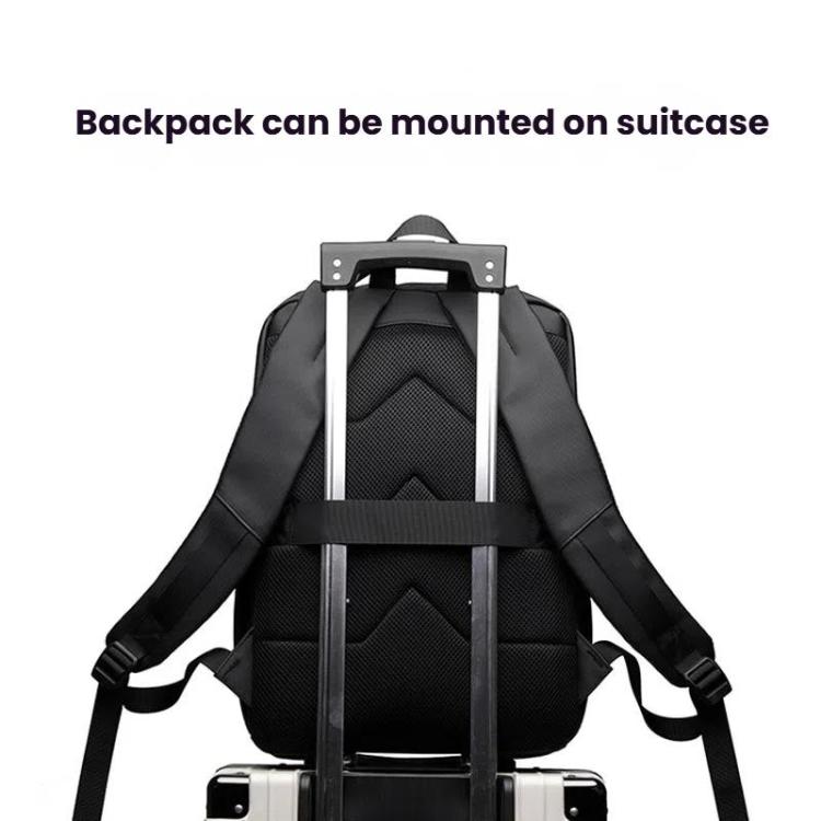 Junips | Men's 14-Inch Laptop Backpack Waterproof Large Capacity Business Commuter Backpack (Black)