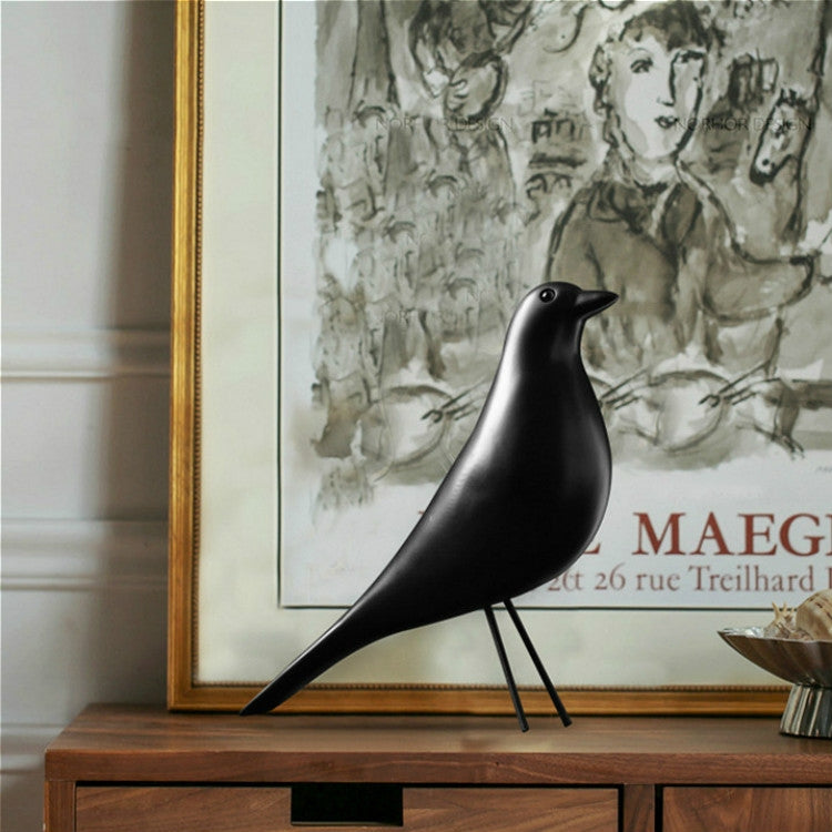Junips | Resin Craft Bird Figurine Office Ornaments Home Decoration Accessories (Black)