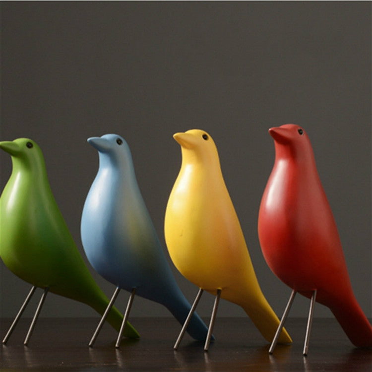 Junips | Resin Craft Bird Figurine Office Ornaments Home Decoration Accessories (Black)