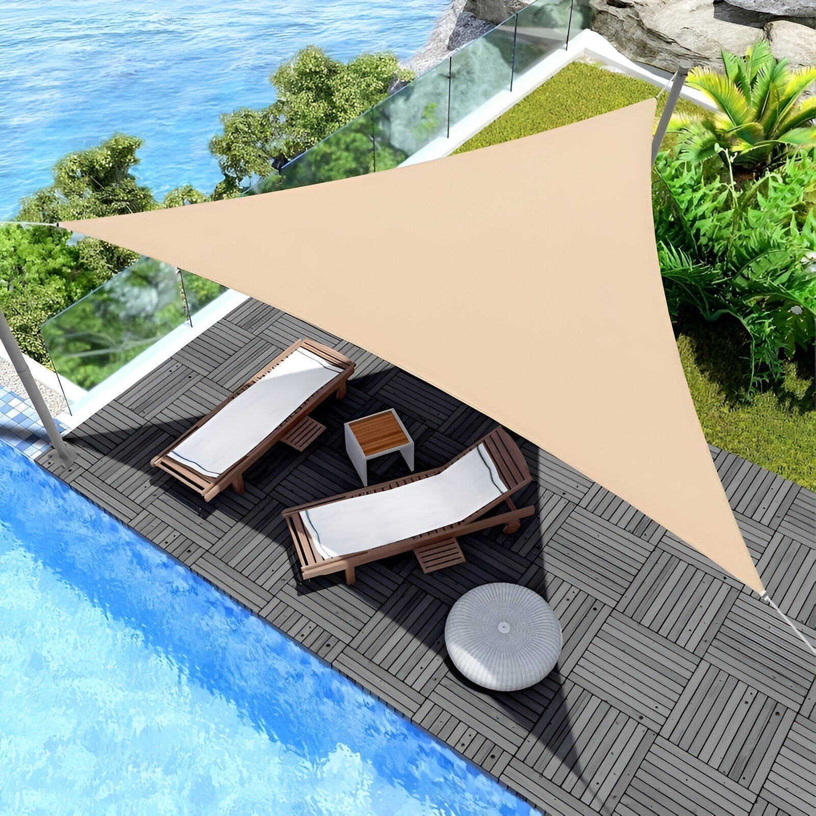 Junips | TriBlocker Sun Sail – Premium Sun Protection, Waterproof Triangle Sail
