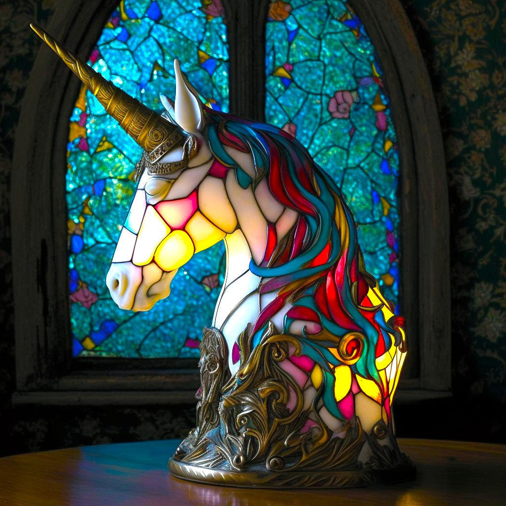 Junips | Animal Stained Glass Table Lamp Ornament