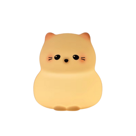 Junips | Rechargeable Silicone Cat Night Light - Soft Touch Mood Lamp