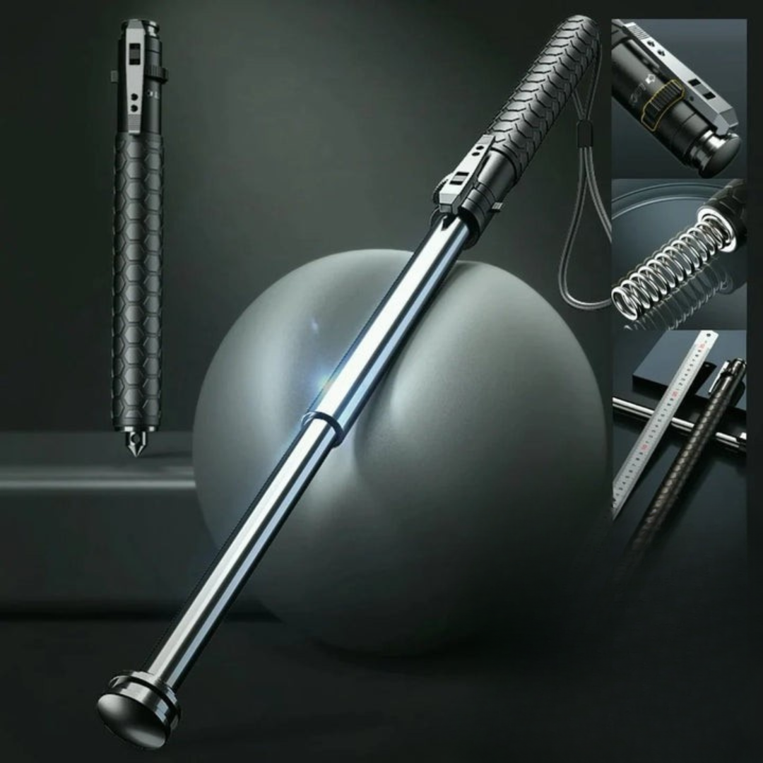 Junips | Telescopic Safety Stick | Automatic One-Click Deployment | Premium Alloy Steel Construction | Anti-Slip Ergonomic Grip | Available in 39cm, 52.5cm, & 65cm Lengths