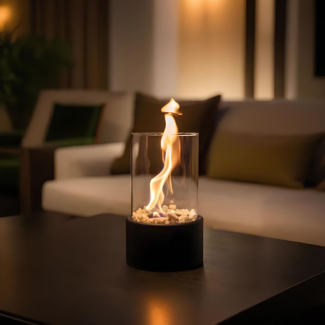 Junips | Table Lamp Glass Oil Flame Burner