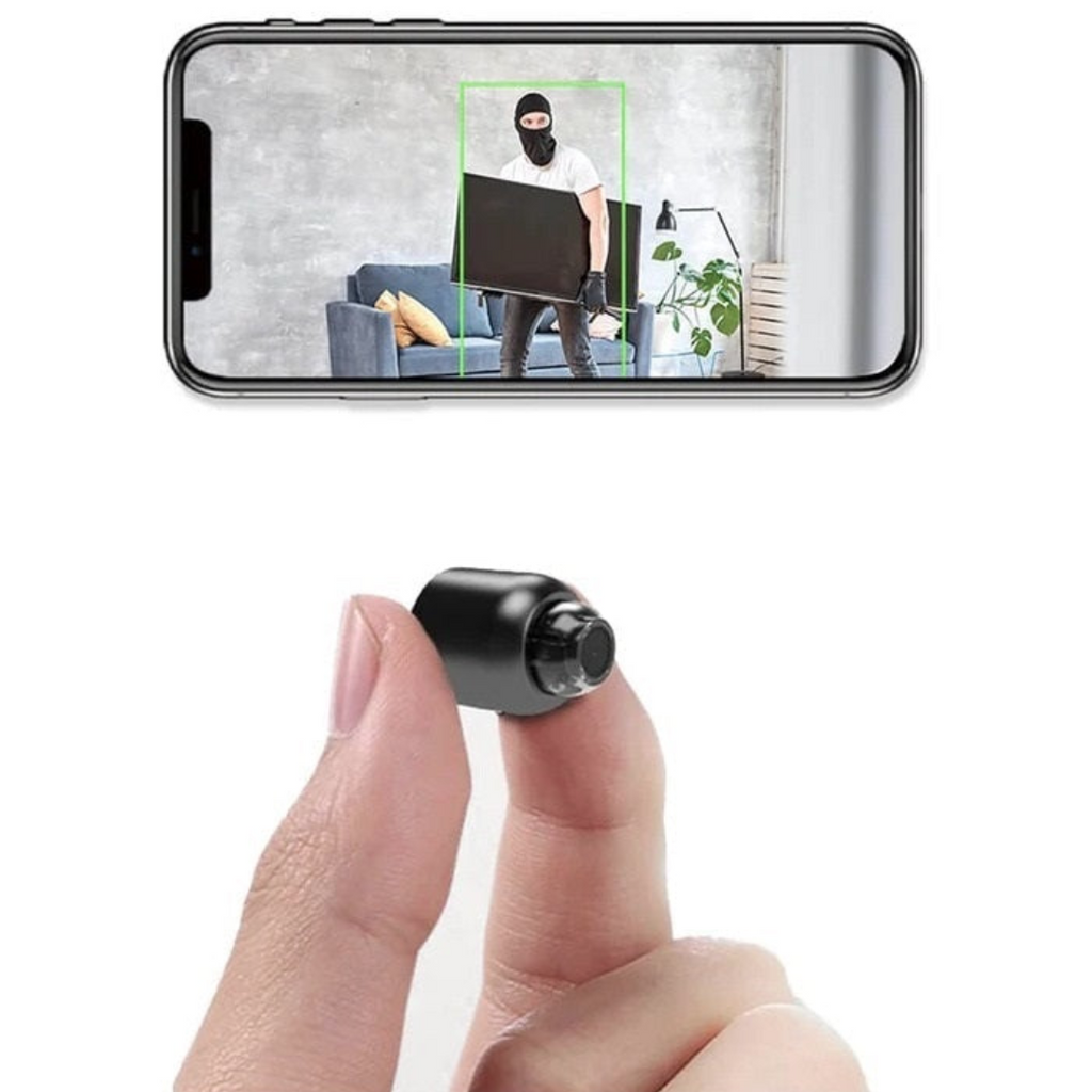 Junips | 2-Pack Mini WiFi Security Camera | 1080P HD, 140° Wide-Angle, Night Vision, Motion Detection (32GB SD Included)