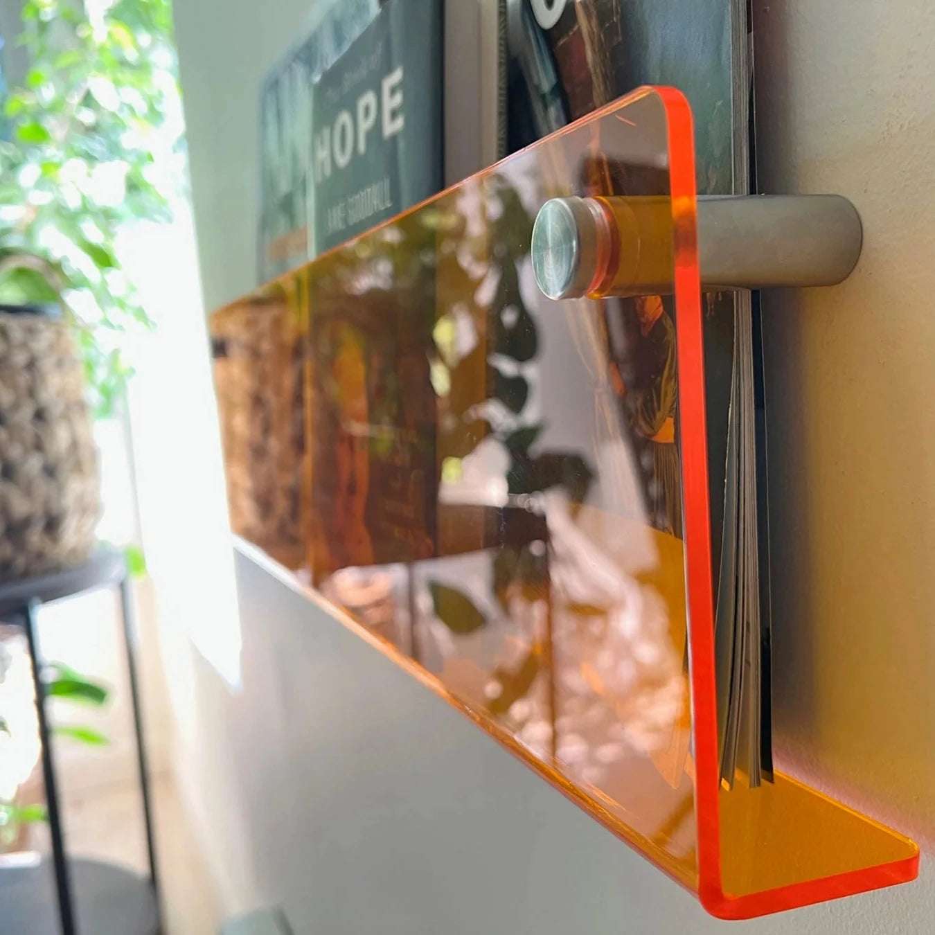Junips | Acrylic Wall-mounted Floating Magazine Rack