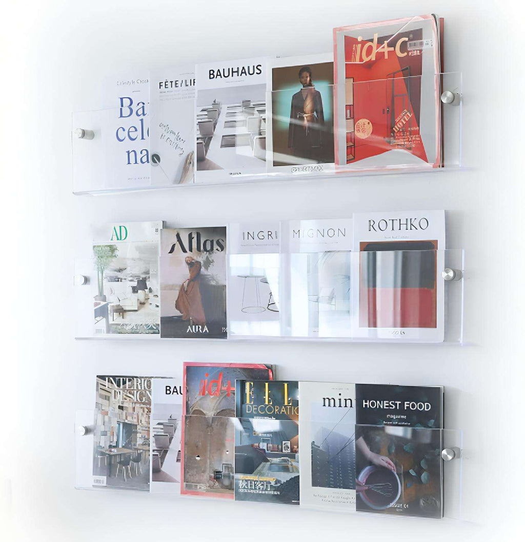 Junips | Acrylic Wall-mounted Floating Magazine Rack