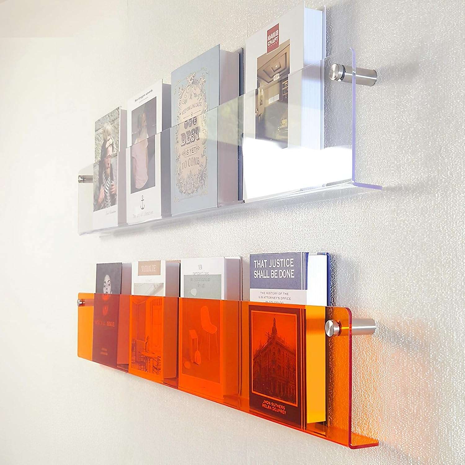 Junips | Acrylic Wall-mounted Floating Magazine Rack
