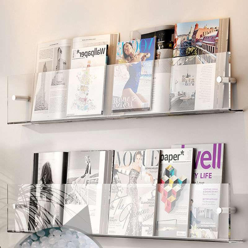 Junips | Acrylic Wall-mounted Floating Magazine Rack