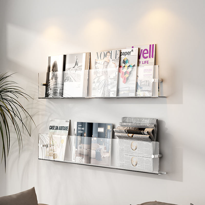 Junips | Acrylic Wall-mounted Floating Magazine Rack