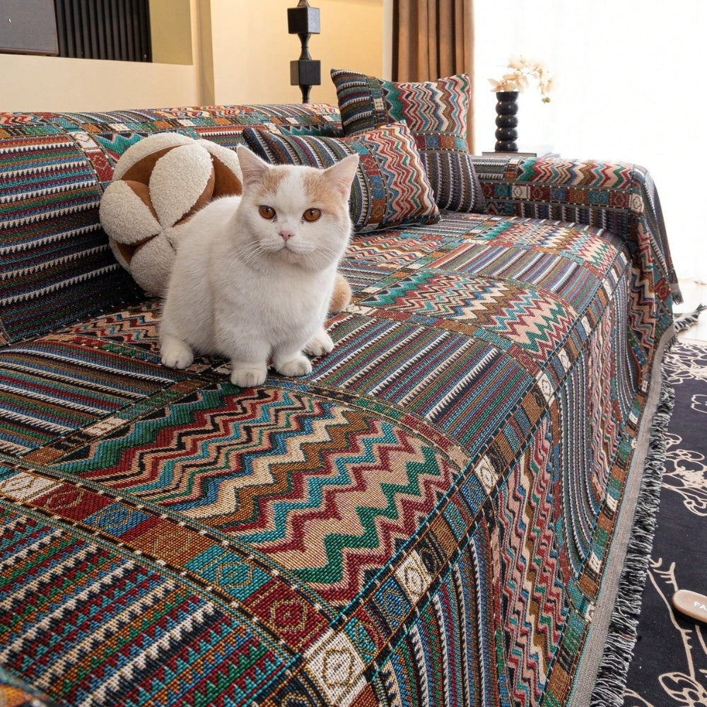 Junips | Aurora Stripes Boho Sofa Cover