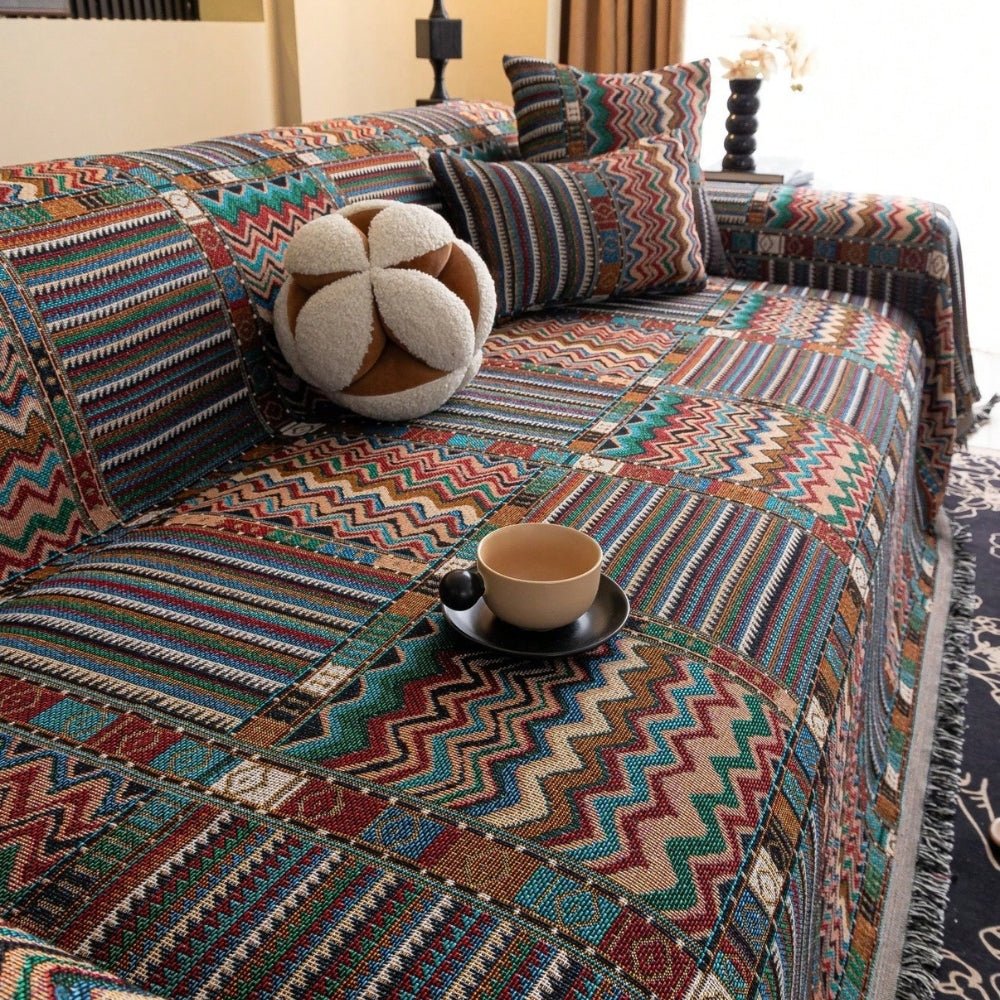 Junips | Aurora Stripes Boho Sofa Cover