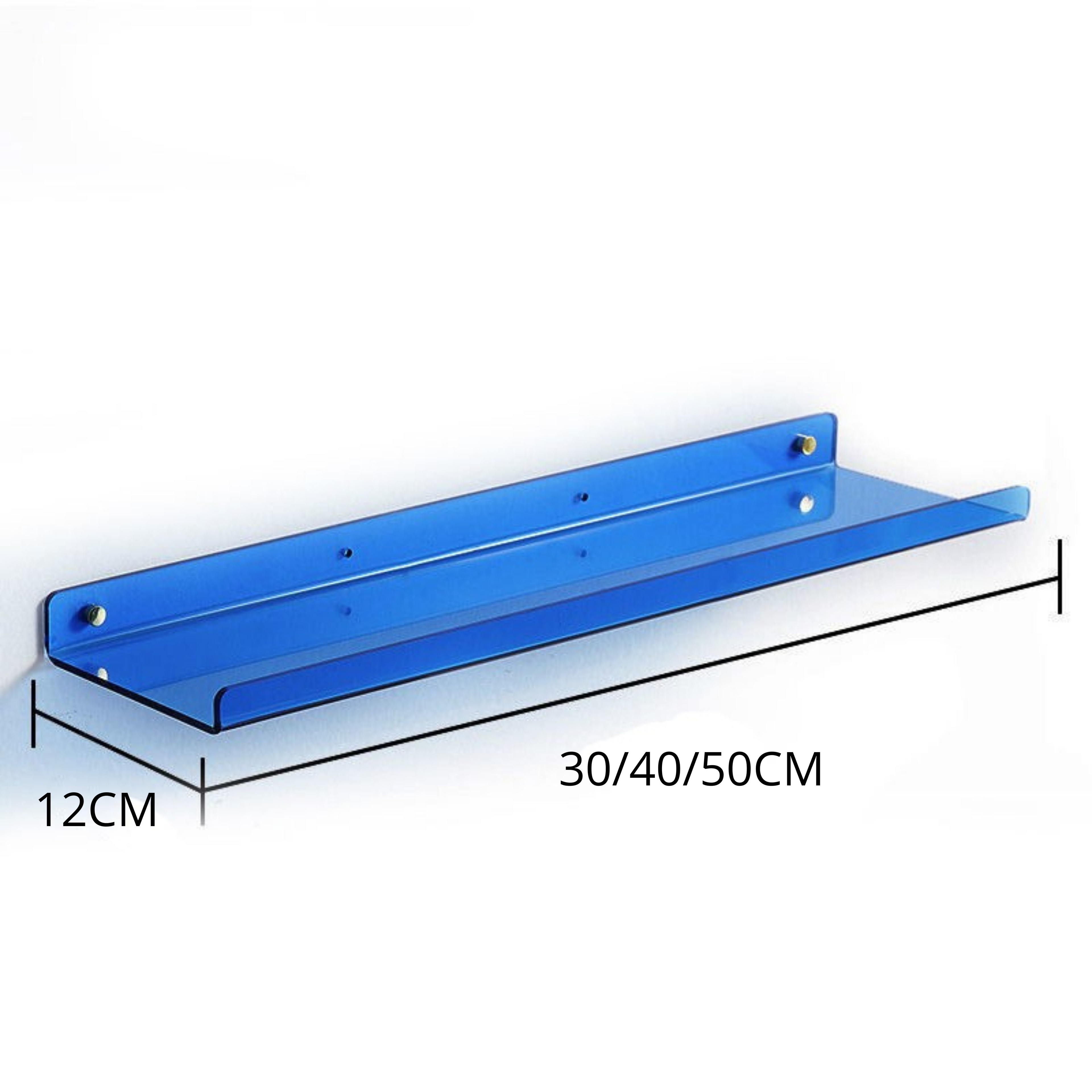 Junips | Floating Wall Shelf - Industrial Wall Shelf - Shower Shelf - Shower Board - Blue