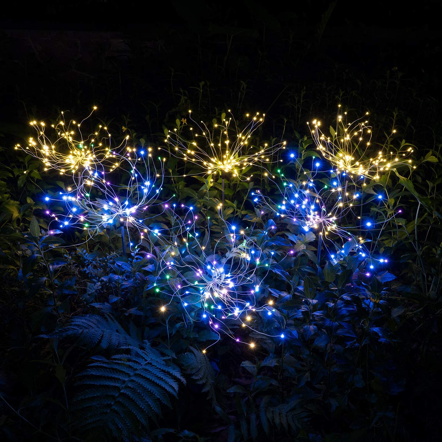 Junips | 4 Piece Solar Firework Garden Lights - Weatherproof LED Decorative Lighting, Solar Energy for Garden and Patio