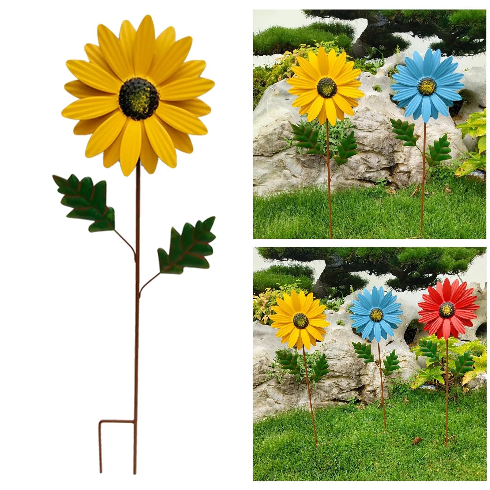 Junips | Whimsical Wind: Colorful Metal Windmill Decoration