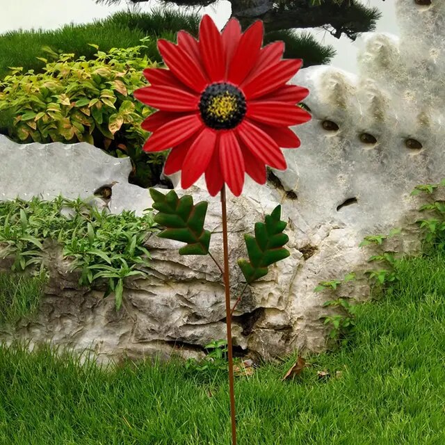 Junips | Whimsical Wind: Colorful Metal Windmill Decoration