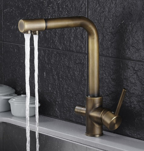 Junips | Filtered Water Kitchen Faucet Double Handle Faucet