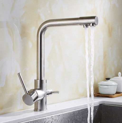 Junips | Filtered Water Kitchen Faucet Double Handle Faucet