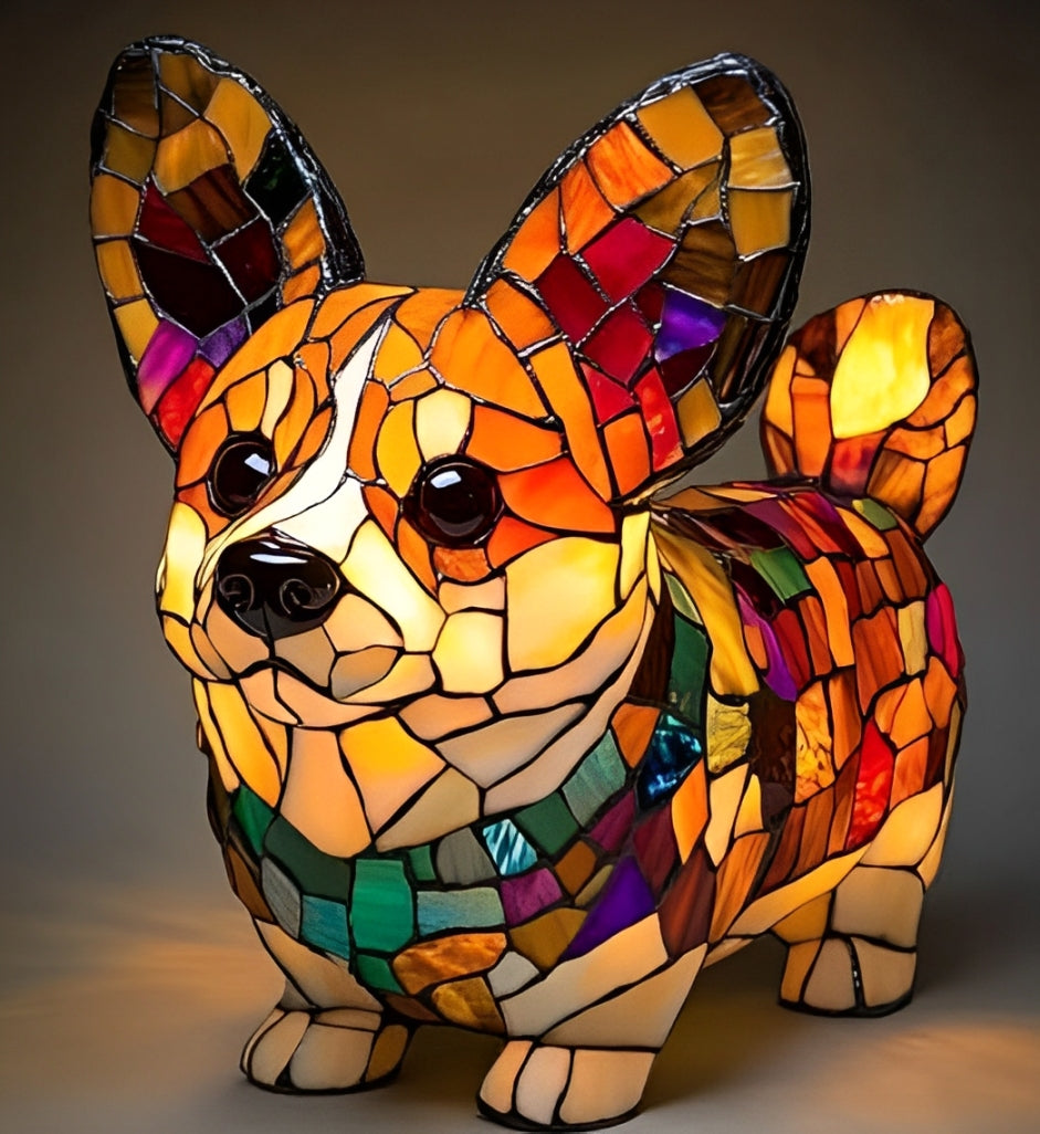 Junips | GlowPaw Dog Tribute Lamp – Handmade Acrylic Night Light for Dog Lovers (USB Powered)