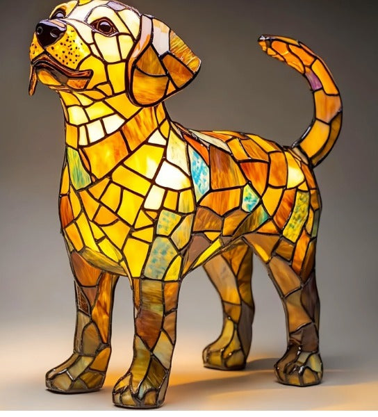 Junips | GlowPaw Dog Tribute Lamp – Handmade Acrylic Night Light for Dog Lovers (USB Powered)