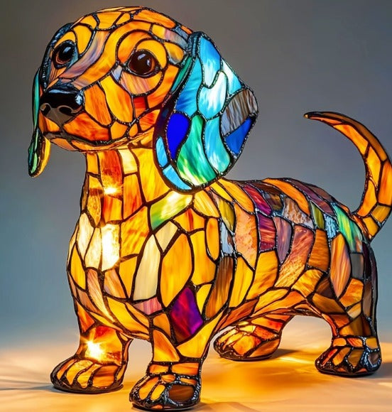 Junips | GlowPaw Dog Tribute Lamp – Handmade Acrylic Night Light for Dog Lovers (USB Powered)