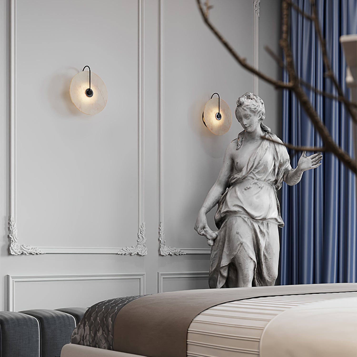 Junips | White Alabaster Wall Lamp