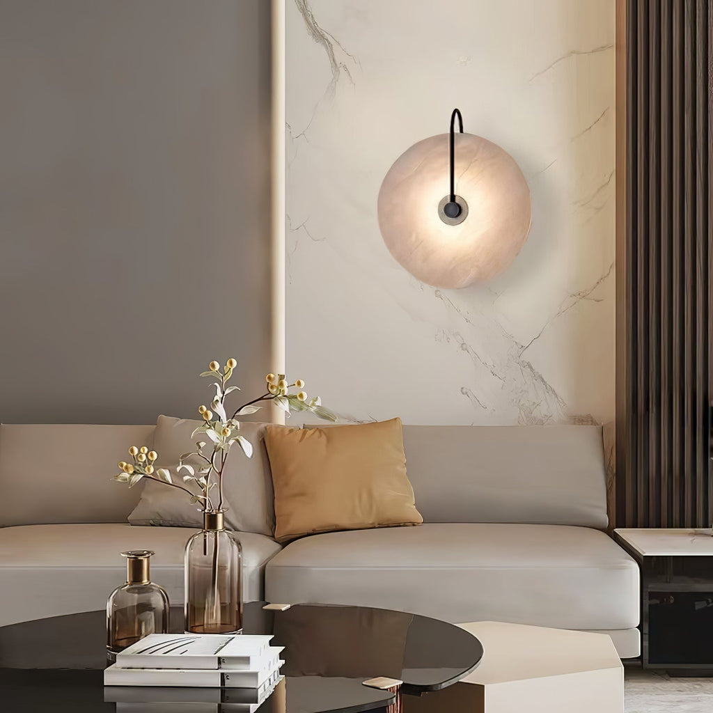 Junips | White Alabaster Wall Lamp