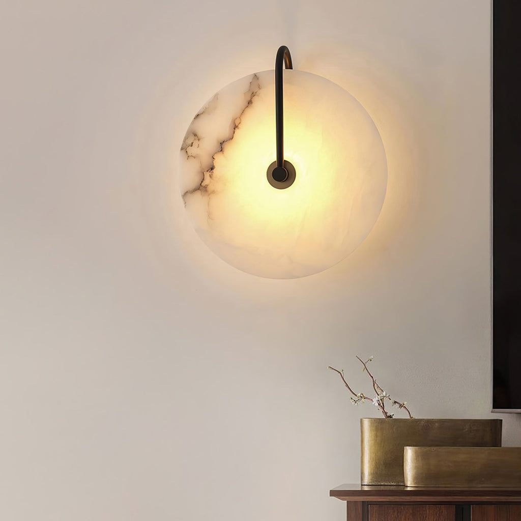 Junips | White Alabaster Wall Lamp