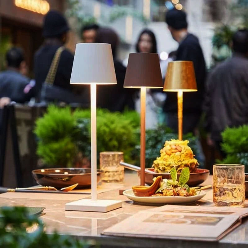 Junips | Luminara™ | Modern Rechargeable LED Wireless Table Lamp | Portable Lighting for Home, Office & Outdoor Use