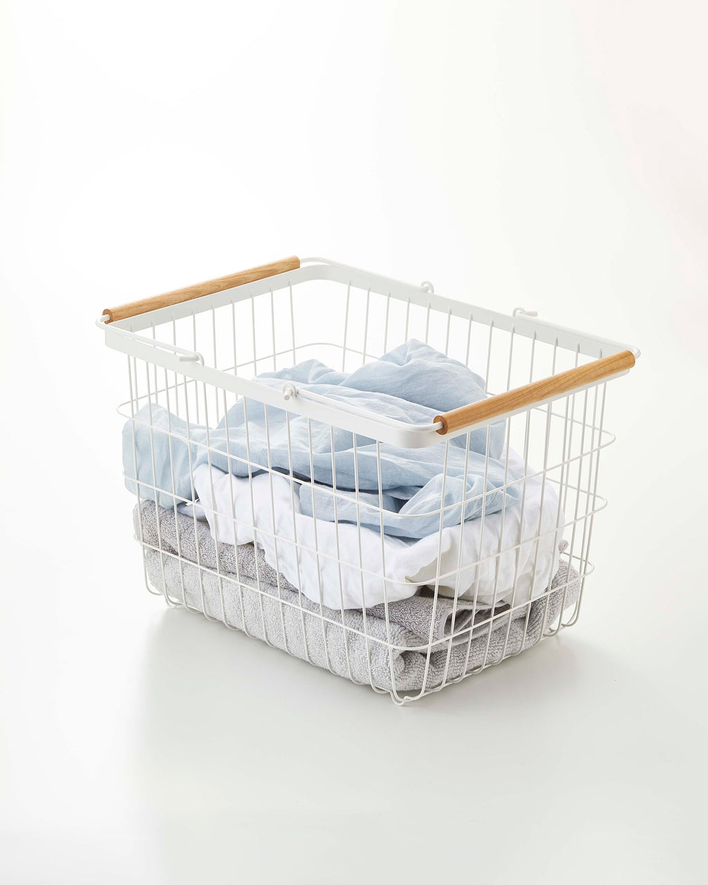 Junips | Wire basket - Two sizes - Steel + Wood