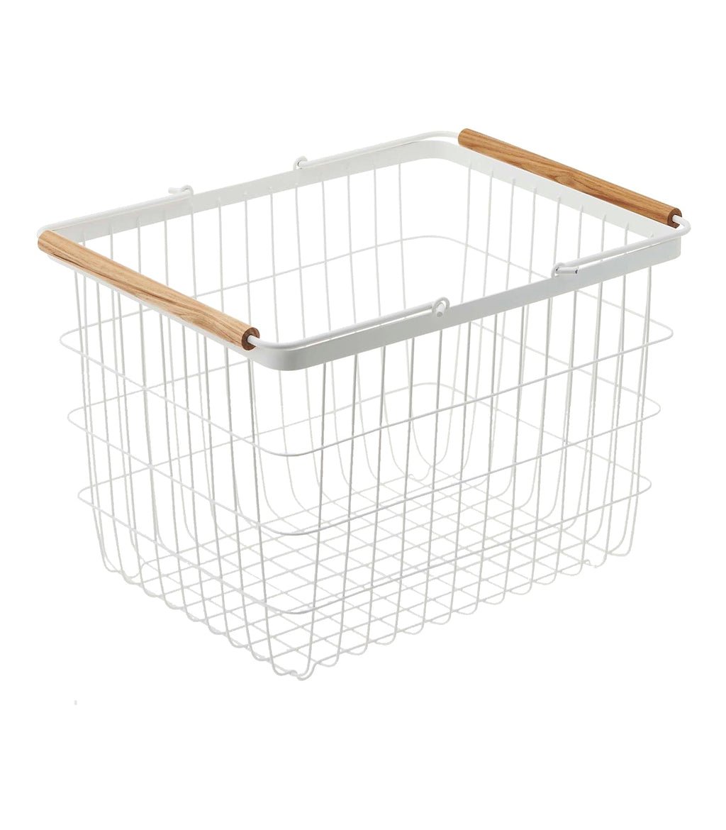 Junips | Wire basket - Two sizes - Steel + Wood