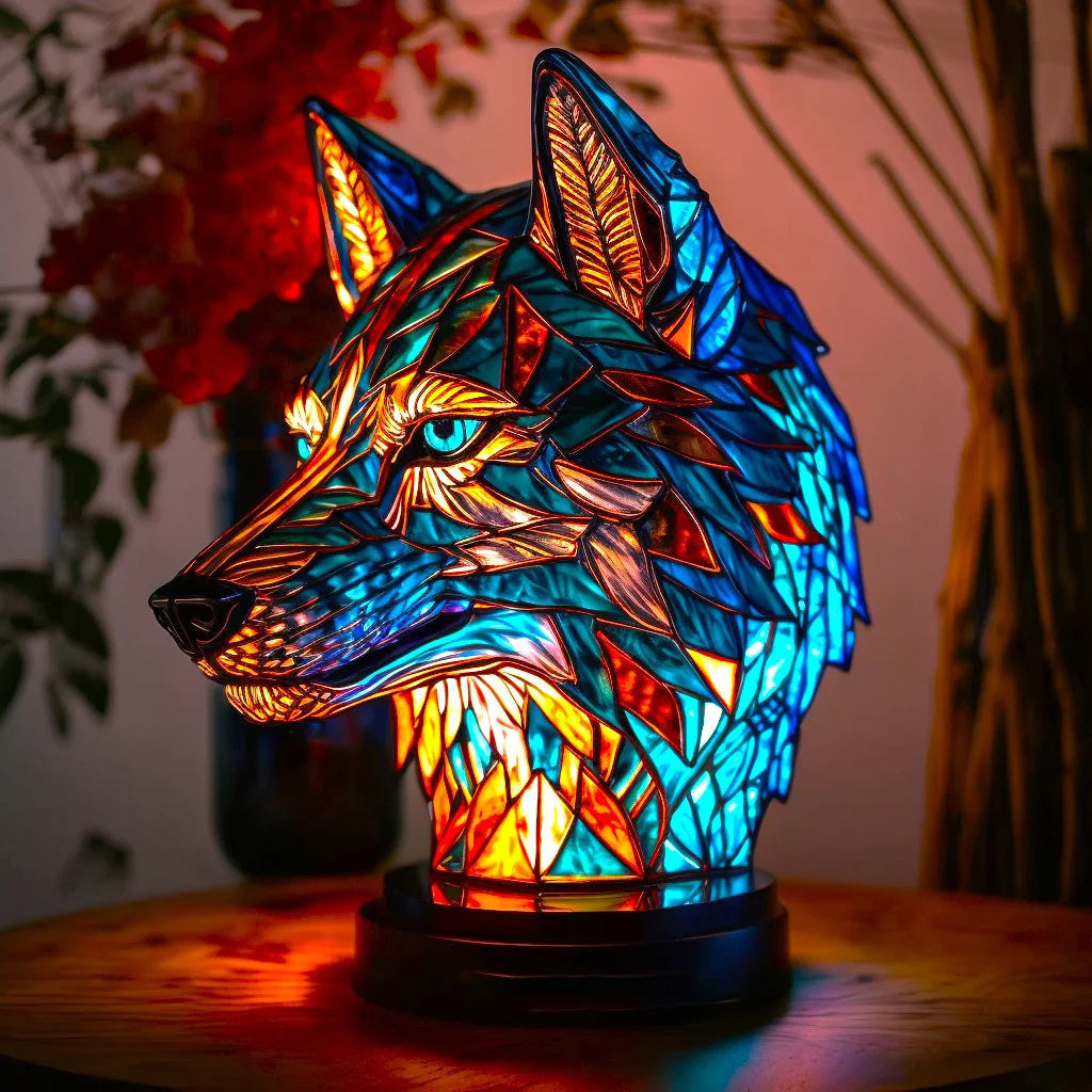 Junips | Animal Stained Glass Table Lamp Ornament