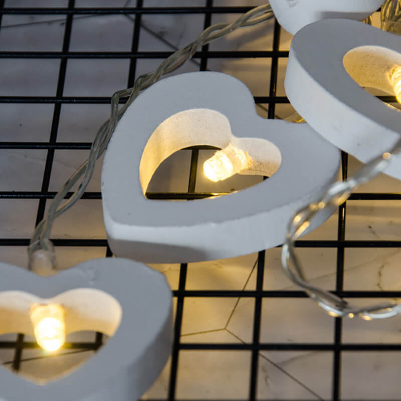 Junips | Wooden Heart String Lights