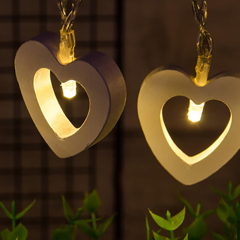 Junips | Wooden Heart String Lights