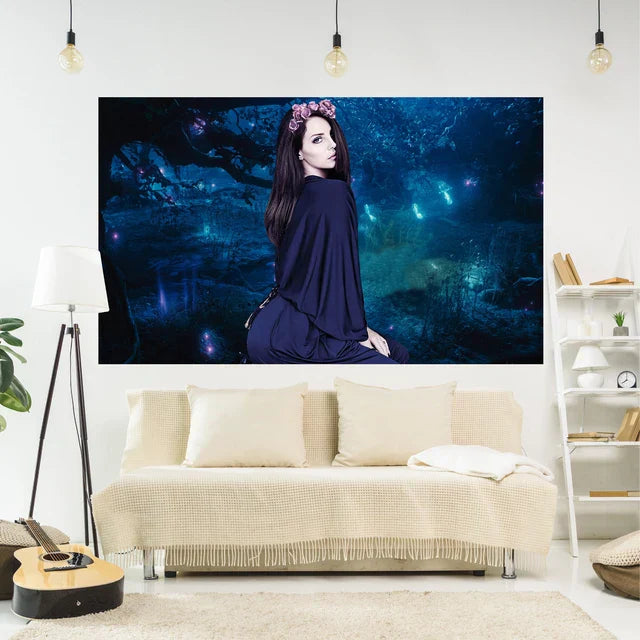 Junips | Lana Del Rey Poster Tapestry Wall Decoration - Smoker - Aesthetic Bedroom or Home Decoration
