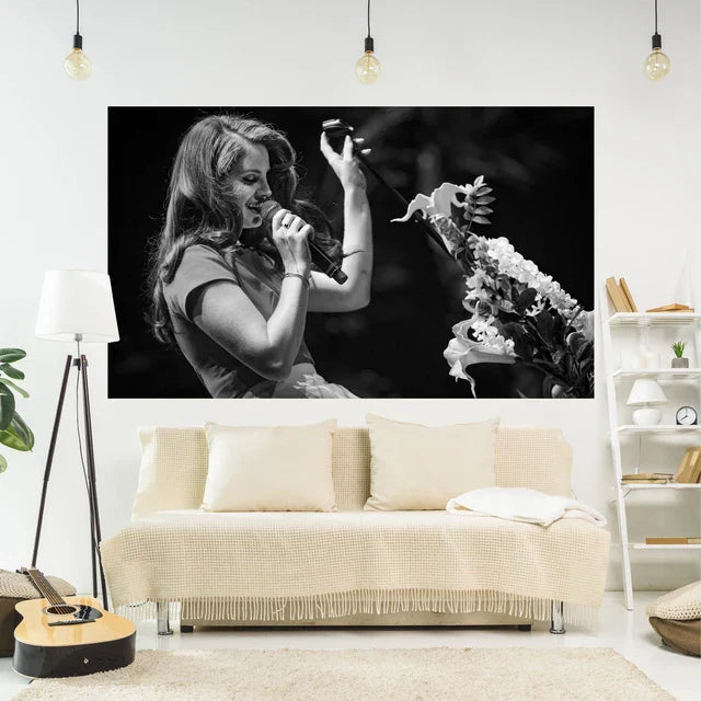 Junips | Lana Del Rey Poster Tapestry Wall Decoration - Smoker - Aesthetic Bedroom or Home Decoration