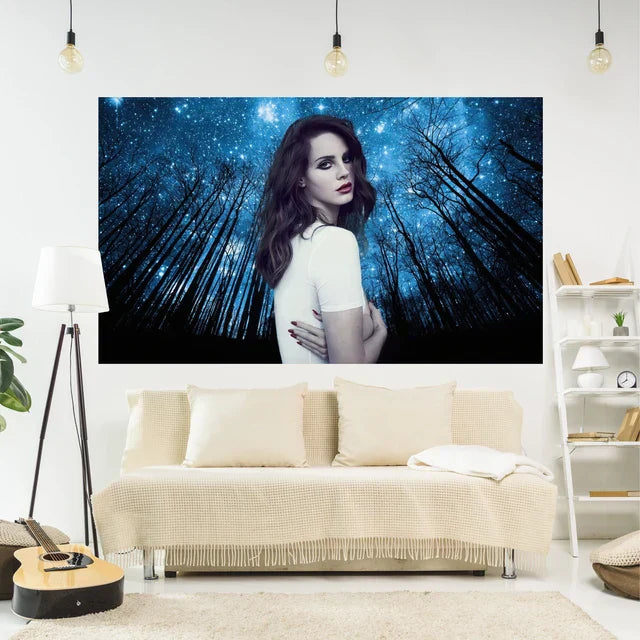 Junips | Lana Del Rey Poster Tapestry Wall Decoration - Smoker - Aesthetic Bedroom or Home Decoration