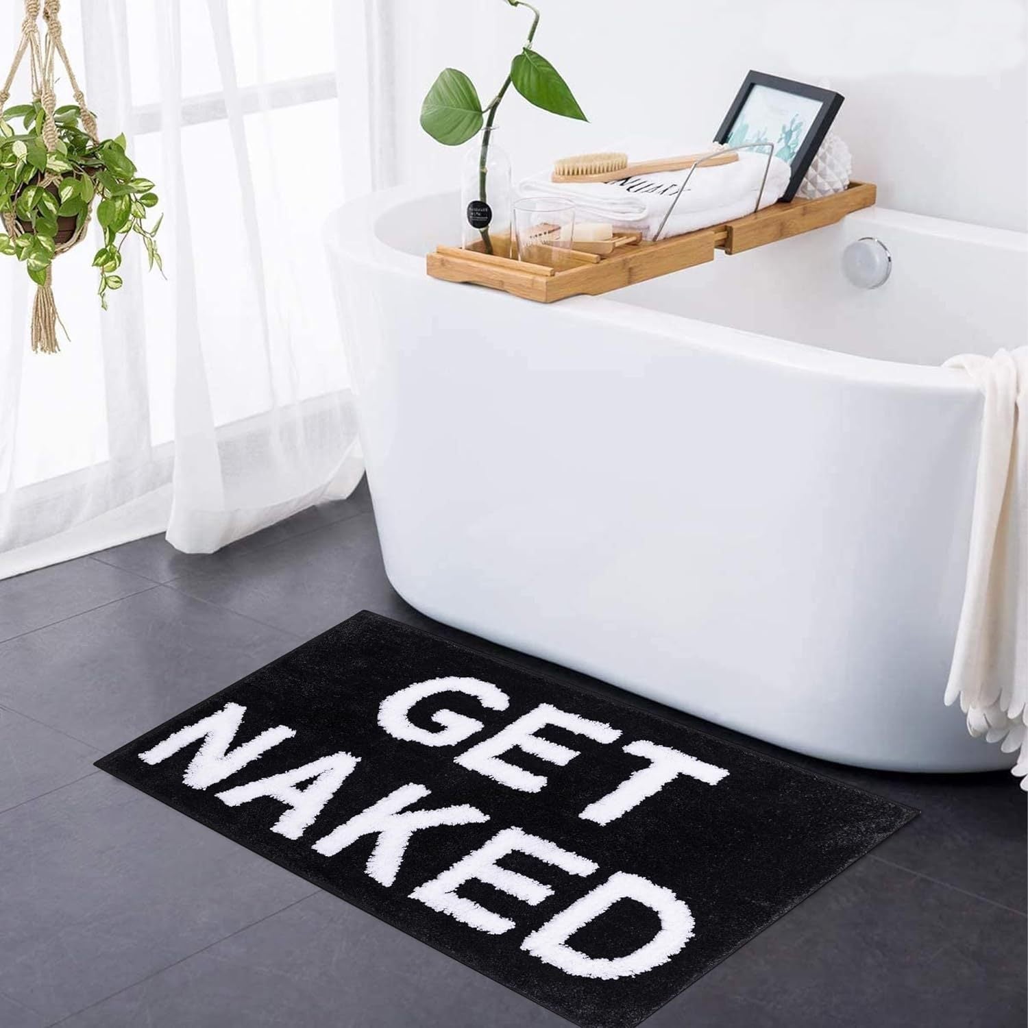 Junips | Get Naked Bath Mat – Soft tufted bathroom rug