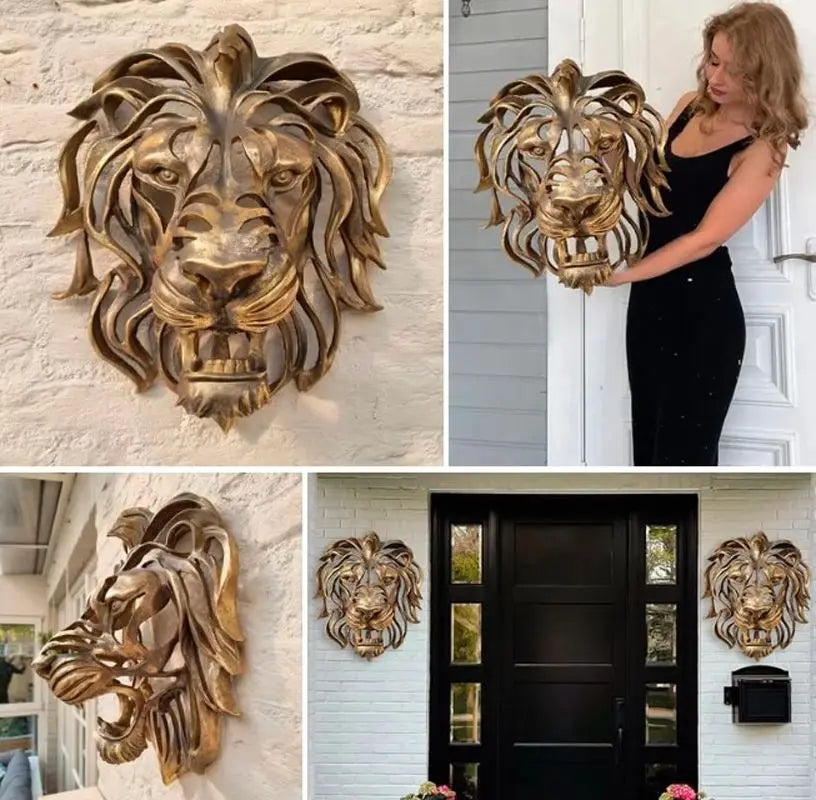 Junips | RegalRoar Lion - Lion Head Wall Sculpture