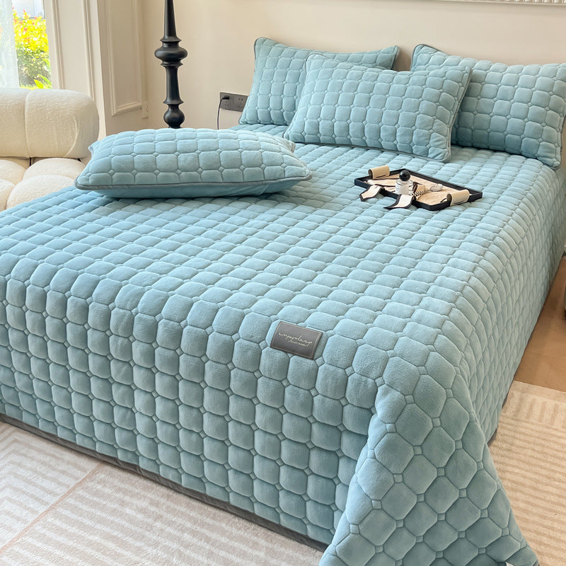 Junips | Modern Soft Throw Blanket with Square Texture – Stylish Fluffy Bed & Sofa Cover