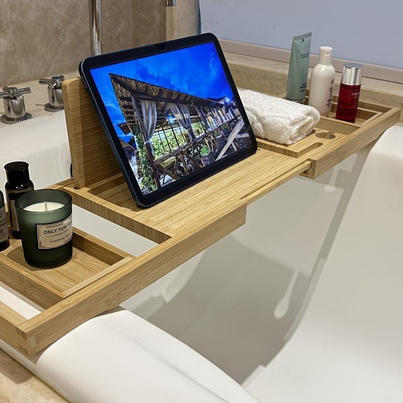 Junips | Bamboo Bathtub Tray - For Ultimate Relaxation