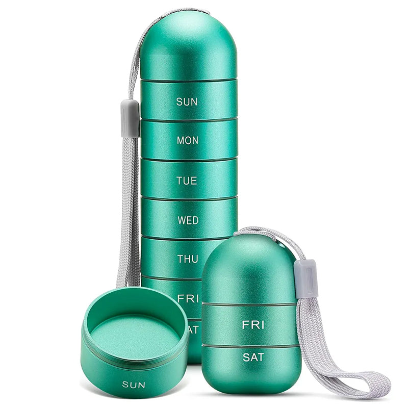 Junips | 7-Day Portable Pill Organizer for Travel
