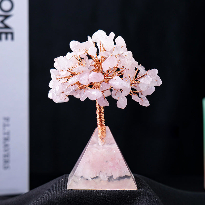 Junips | Natural Stone Gravel Pyramid Base Feng Shui Tree